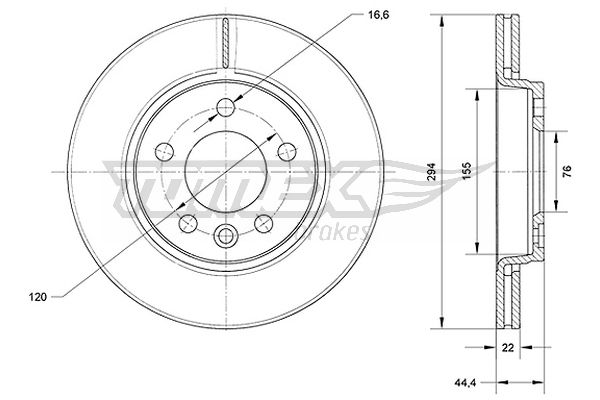 Brzdový kotúč TOMEX Brakes